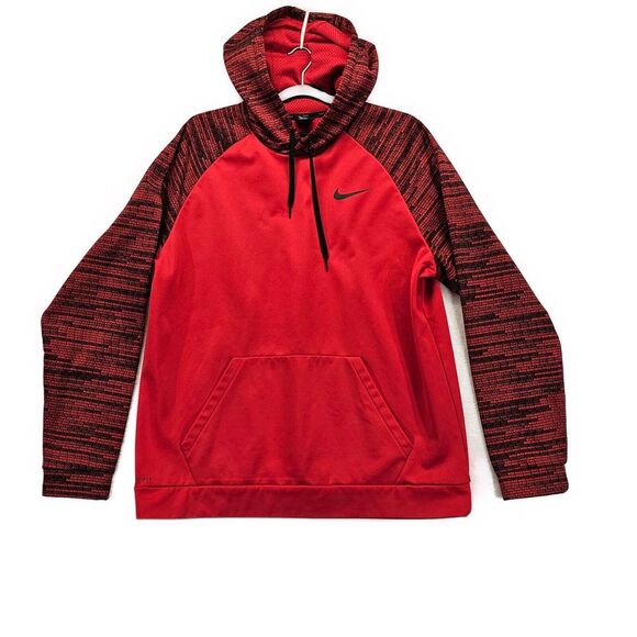 Nike -Logo Sleeves- Pullover Hoodie Dri Fit Swoosh Medium Weight Red‎ Womens XXL - Picture 1 of 12